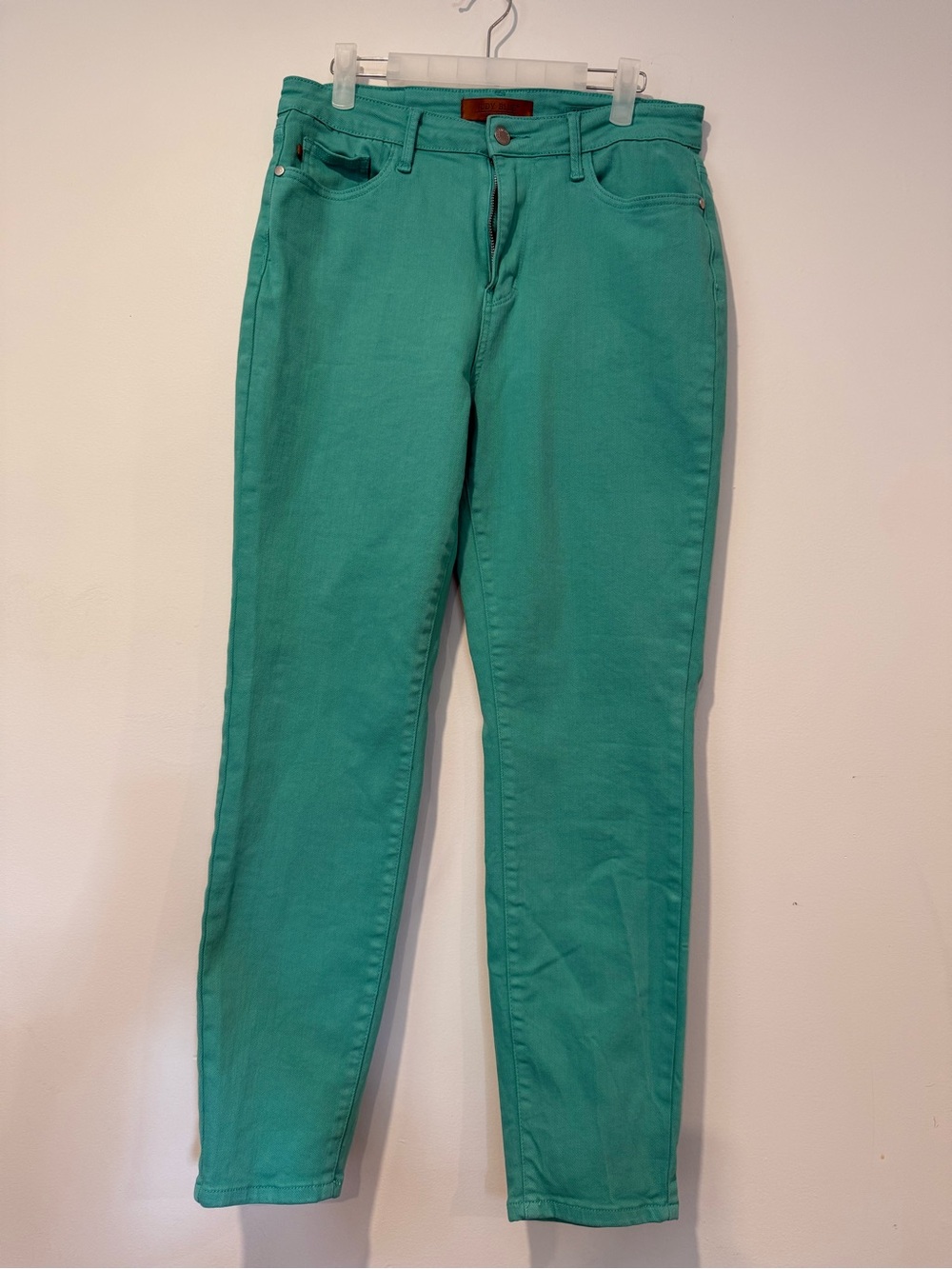 Judy Blue High Waist Garment Dyed Green Teal Blue Denim Jeans Size 9/29 JB88689